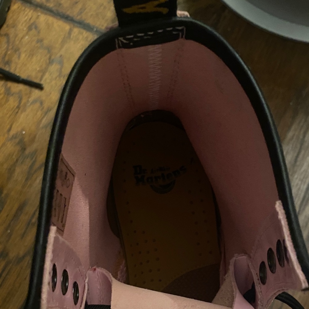 Dr. Martens Kids Light Pink Boots - Picture 2 of 3